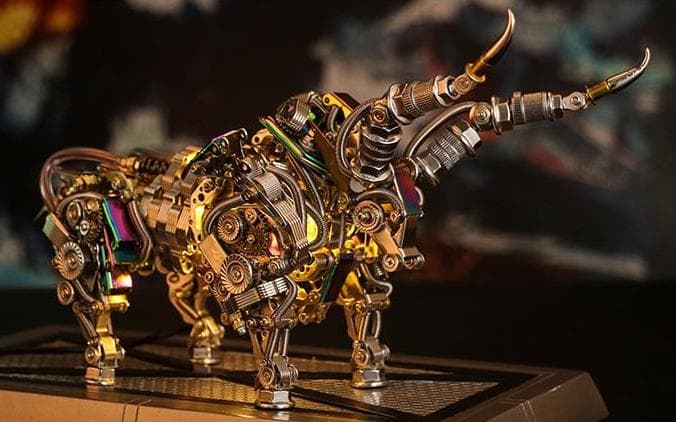 未組立品　3Ｄステンレス鋼組立メカ　木牛流馬