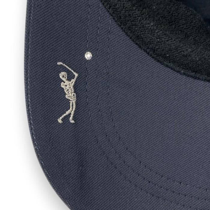 超美品 マーク＆ロナ 日本製 ロゴ刺繍 キャップ 帽子 ゴルフ ネイビー