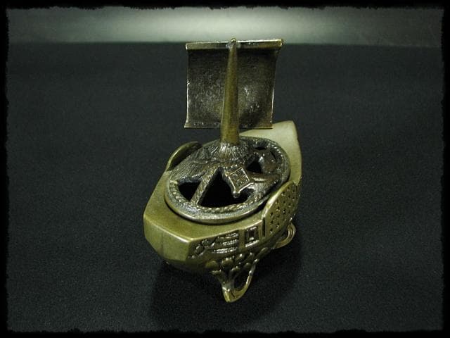 守護 剛章 宝船 香炉 古銅 高岡銅器 茶道具 f7