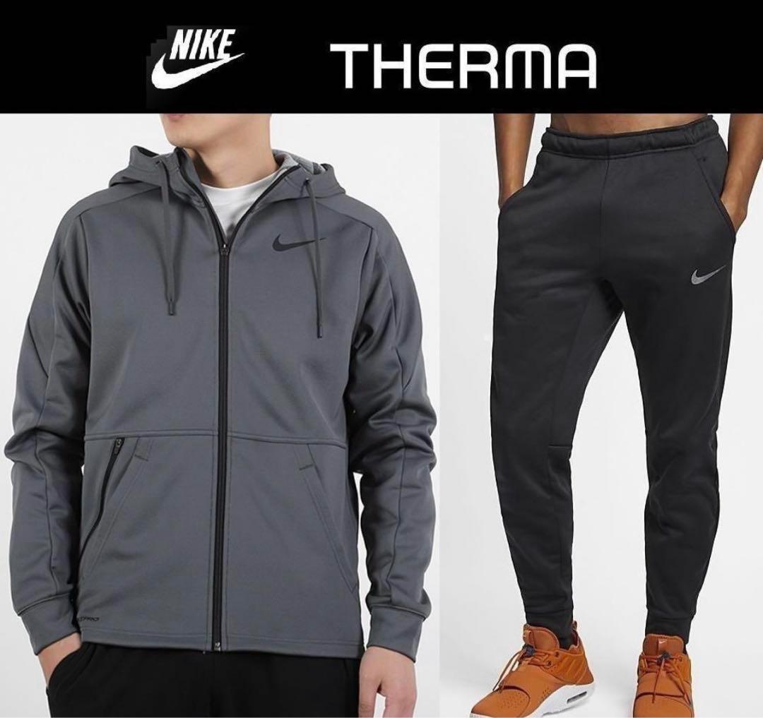 ナイキ XL パーカー　セットアップ　サーマ スフィア 裏起毛 スウェット　撥水