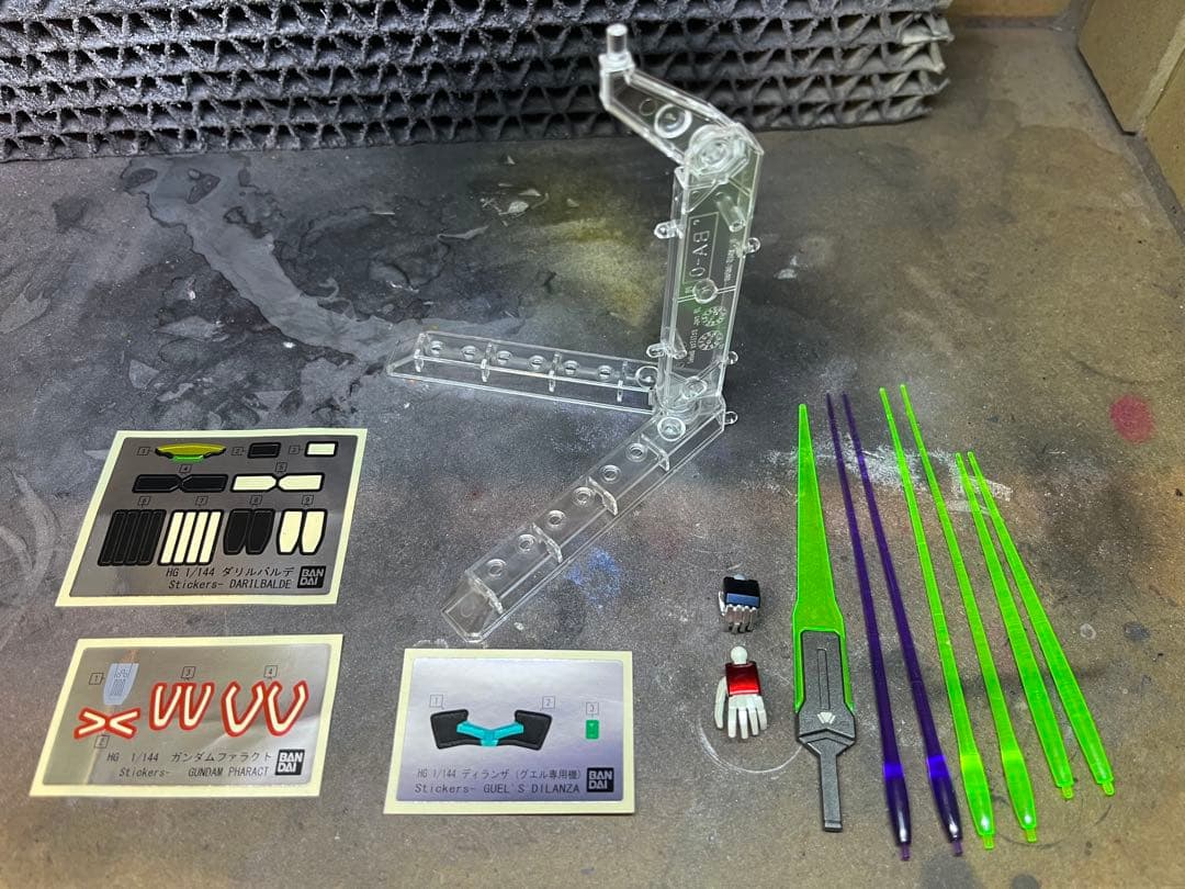 HG 水星の魔女シリーズ 4機体と拡張パーツセット 塗装組立済