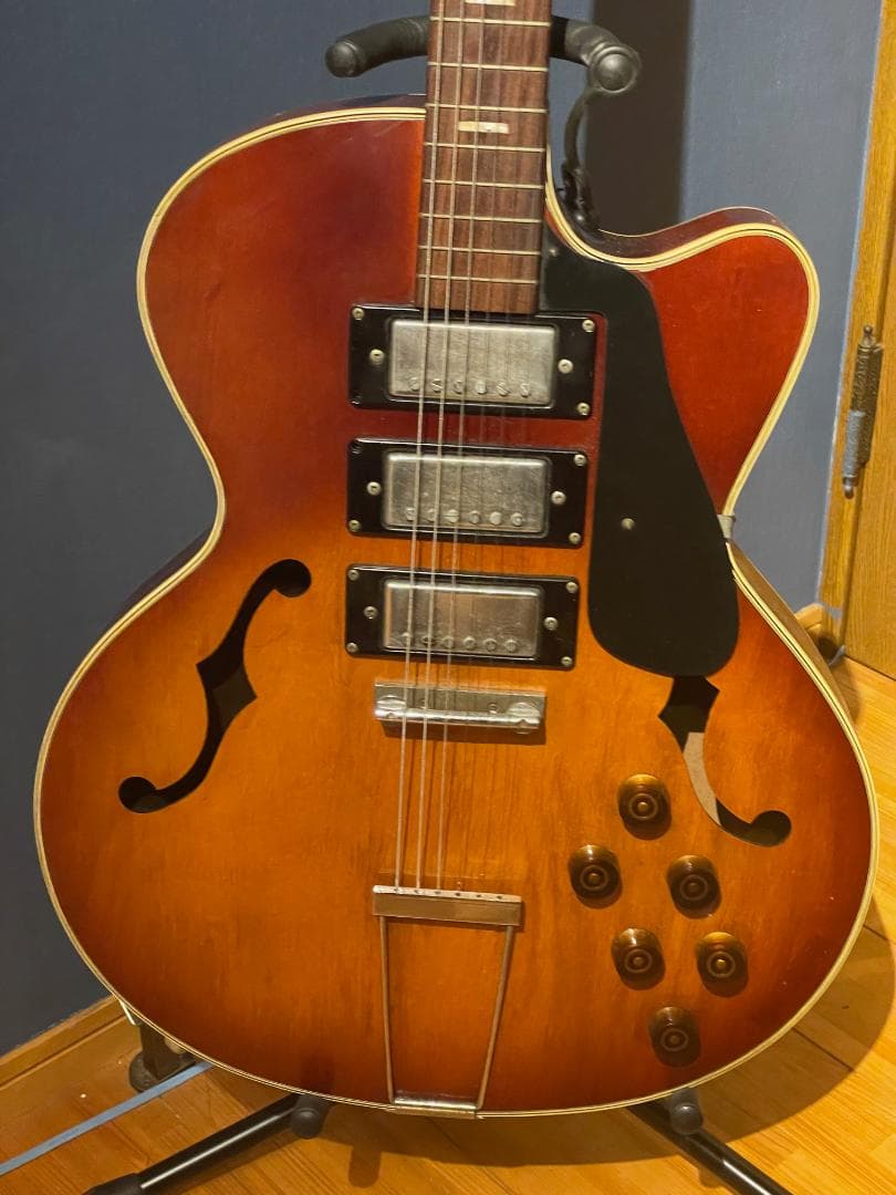 TEISCO フルアコースティックエレキギター　ノイズ多めジャンク【最終価格】