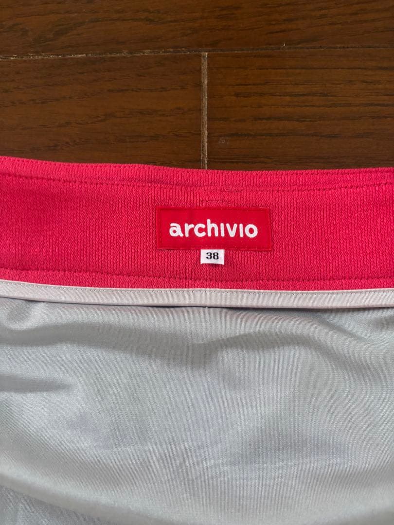 アルチビオ　プリーツスカート ピンク/黒