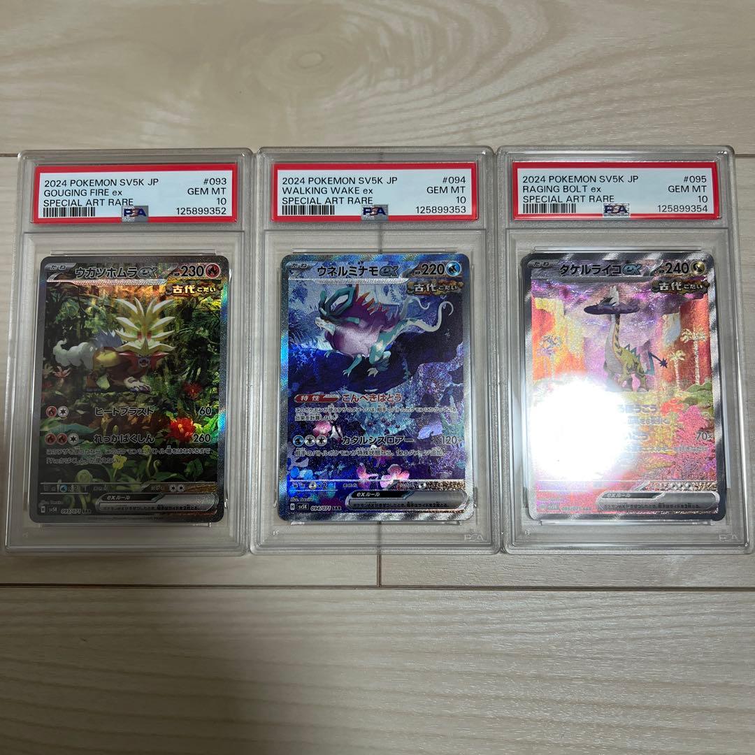 PSA10 9連番 三犬 古代 未来三銃士 エンテイ スイクン ライコウ