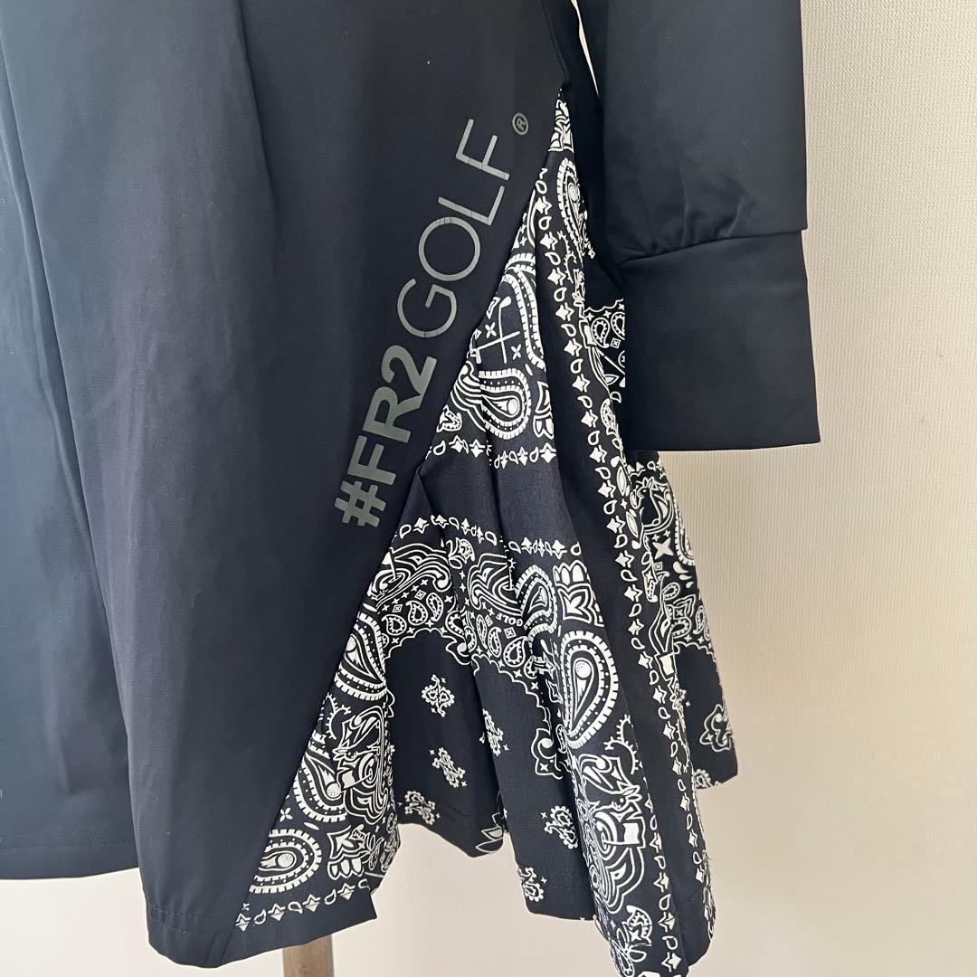 FR2GOLF ペイズリー柄ワンピース　ストレッチ　バックロゴ　S 完売品