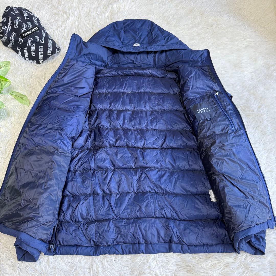 【パーリーゲイツ】美品 ダウンジャケット ネイビー 4サイズ メンズ 4way