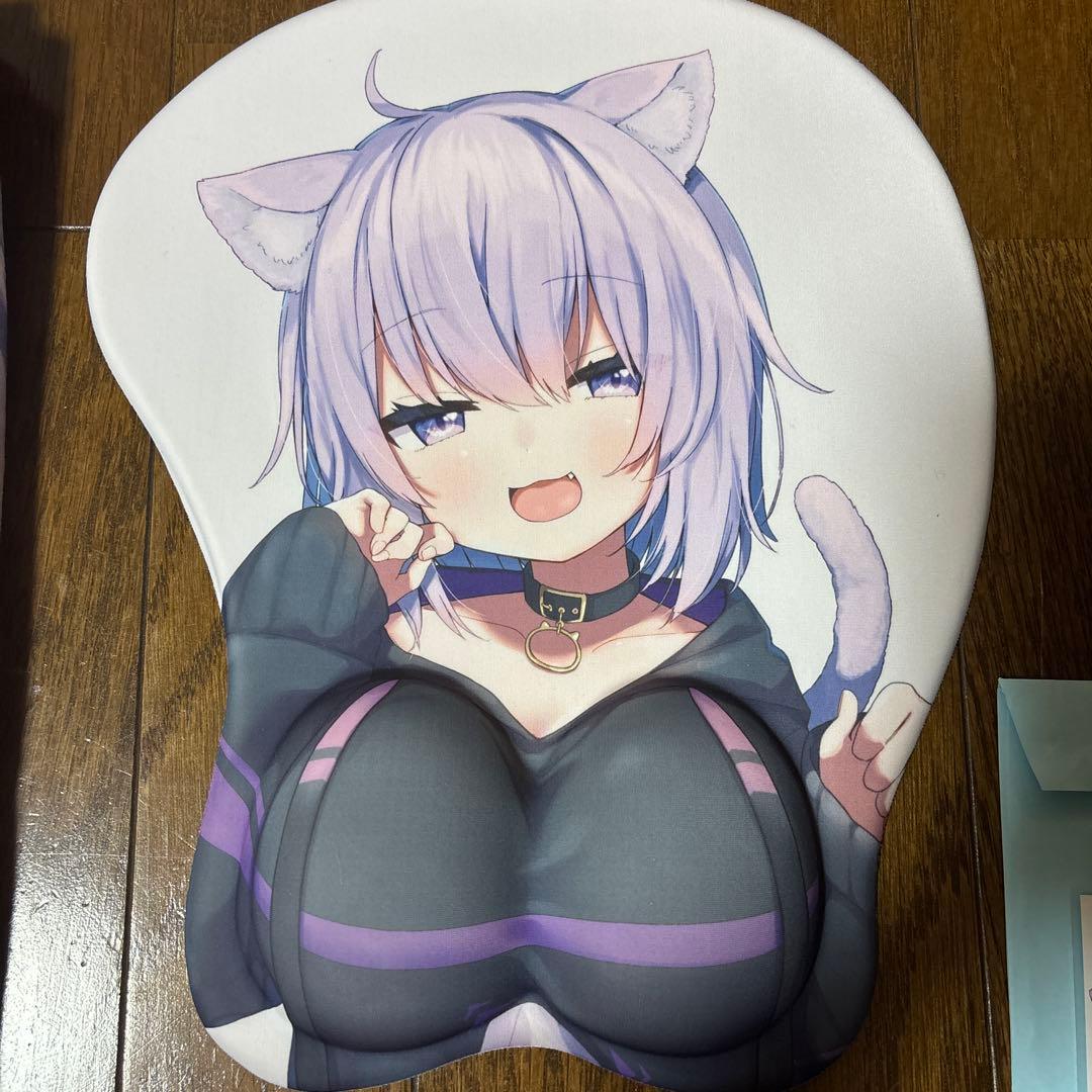 ホロライブ 猫又おかゆ60万人記念セット+直筆サインイラストポストカードもう一枚