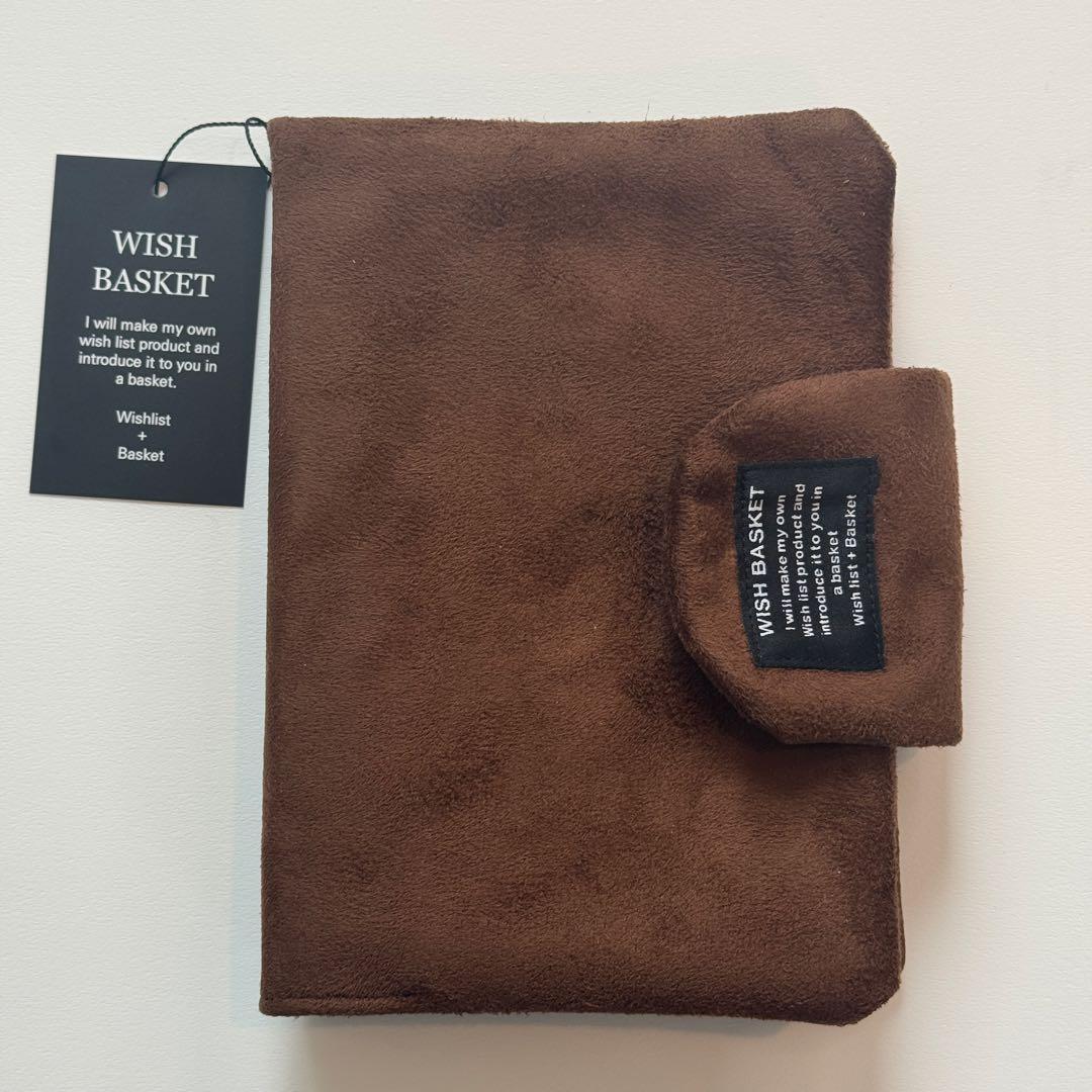 バインダーカバー　スエード　ダークブラウン　A6 韓国　貯金