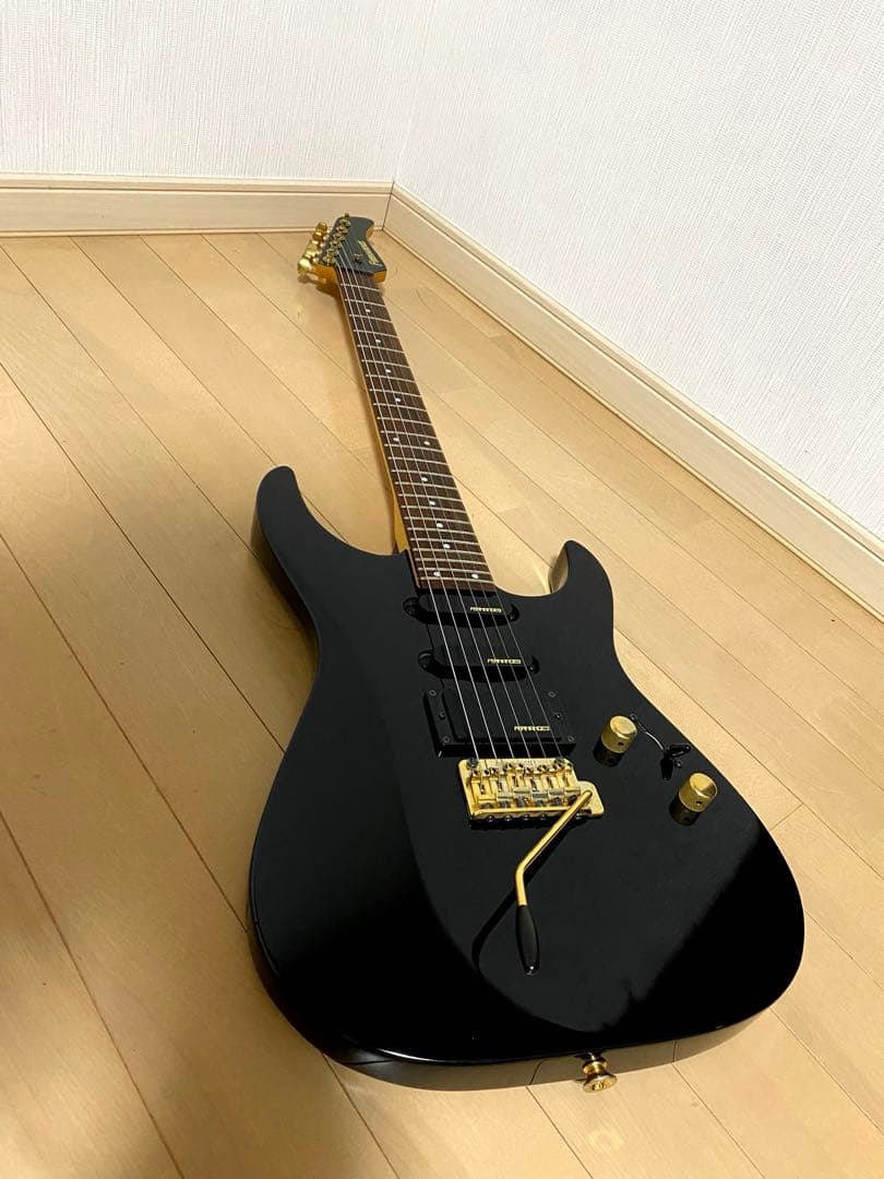 Fernandes フェルナンデス 黒xゴールドパーツ 美品 24フレット