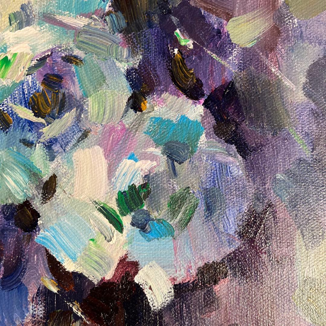 ★秀作★ 手書き油絵 花瓶の花 絵画 インテリア 油彩画