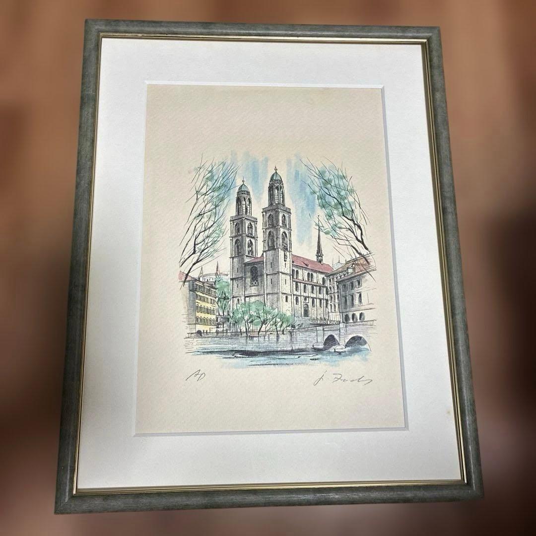 ジェームズ・フォード　グロスミュンスター教会リトグラフ