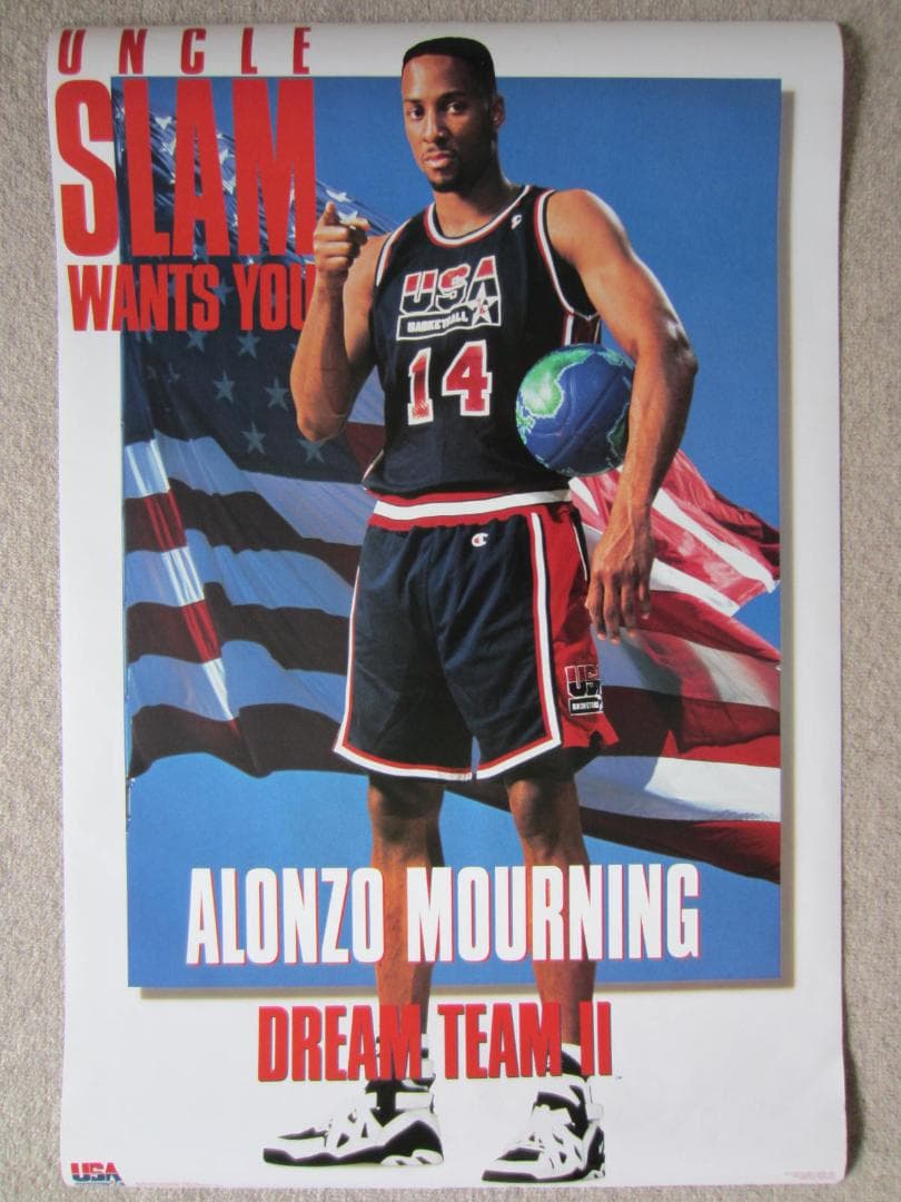 アロンゾ モーニング　ドリームチームポスター　ALONZO MOURNING