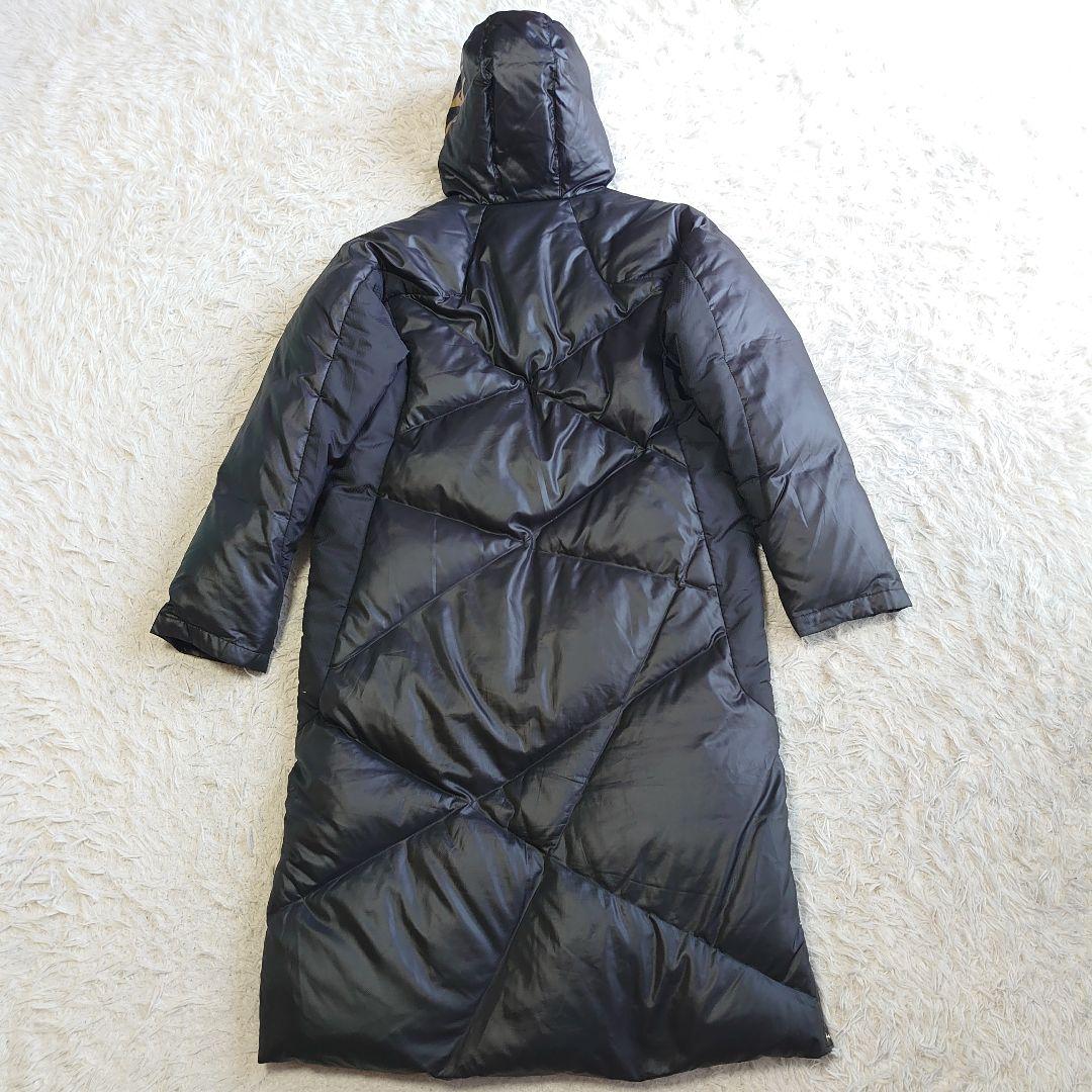 ミズノ ダウンベンチコート ロゴ刺繍 マキシ丈 ダウンコート L