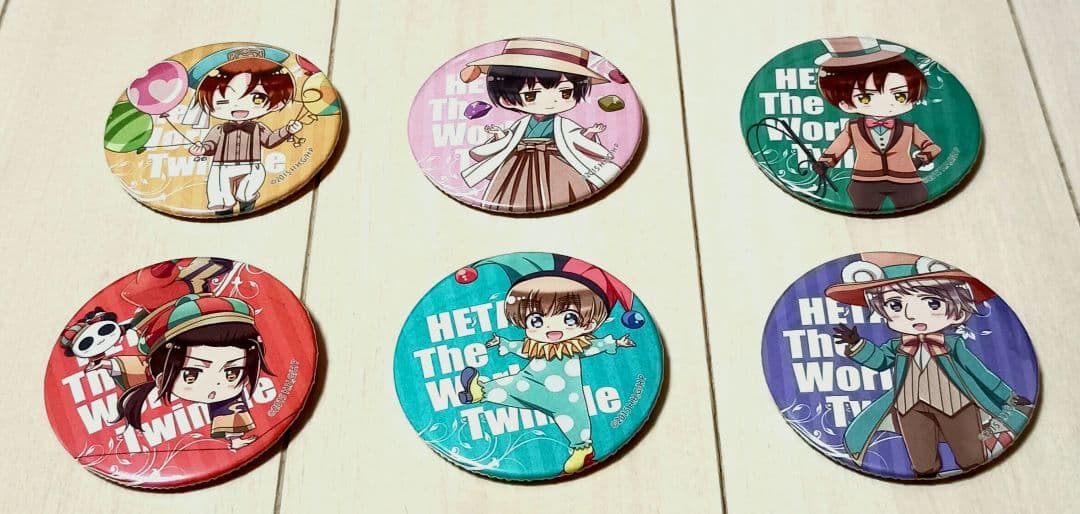 ヘタリア　Twinkle×KIDDY LAND　缶バッジ　6個セット