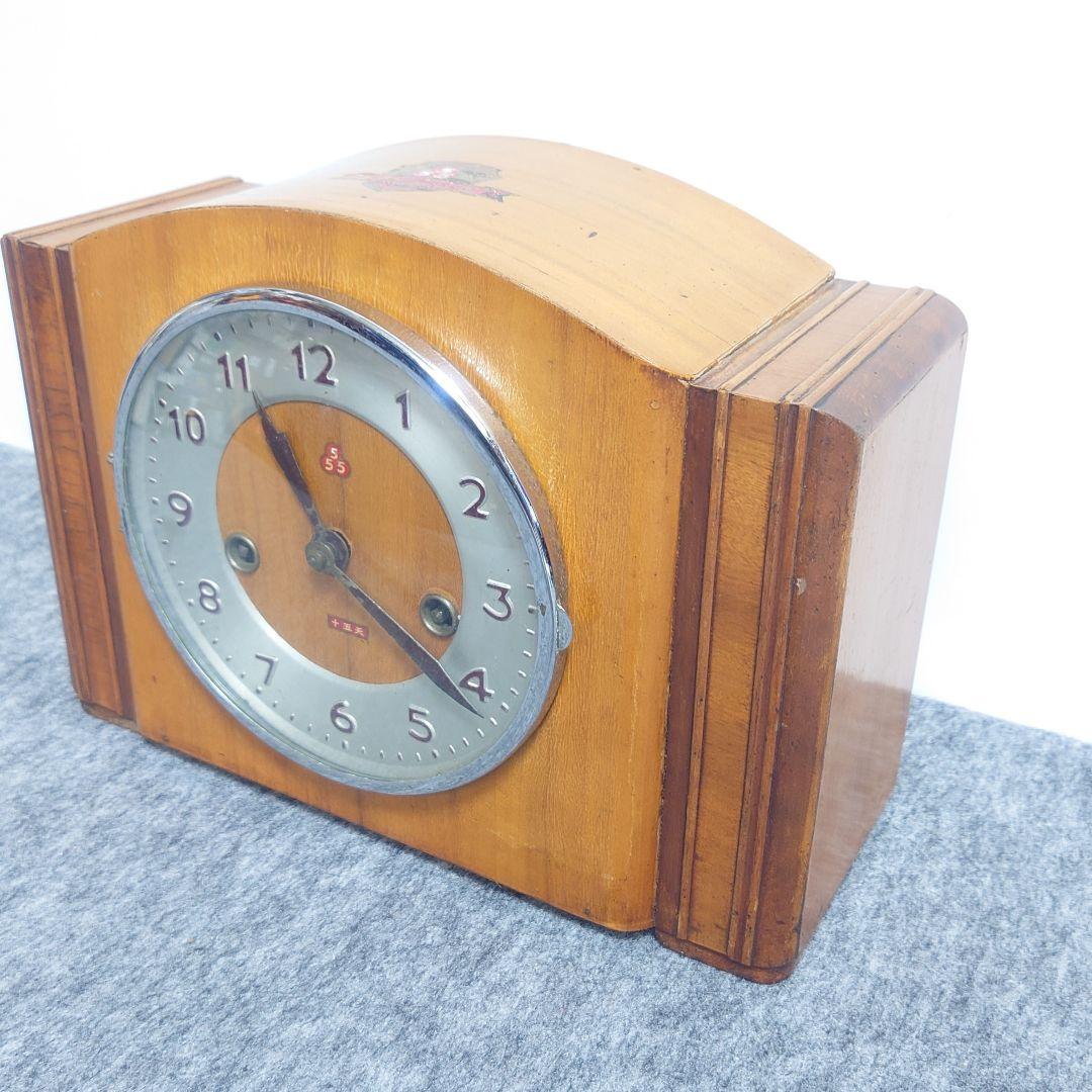 レトロ 置時計 1959年製 木製 鍵付き　上海南海 555