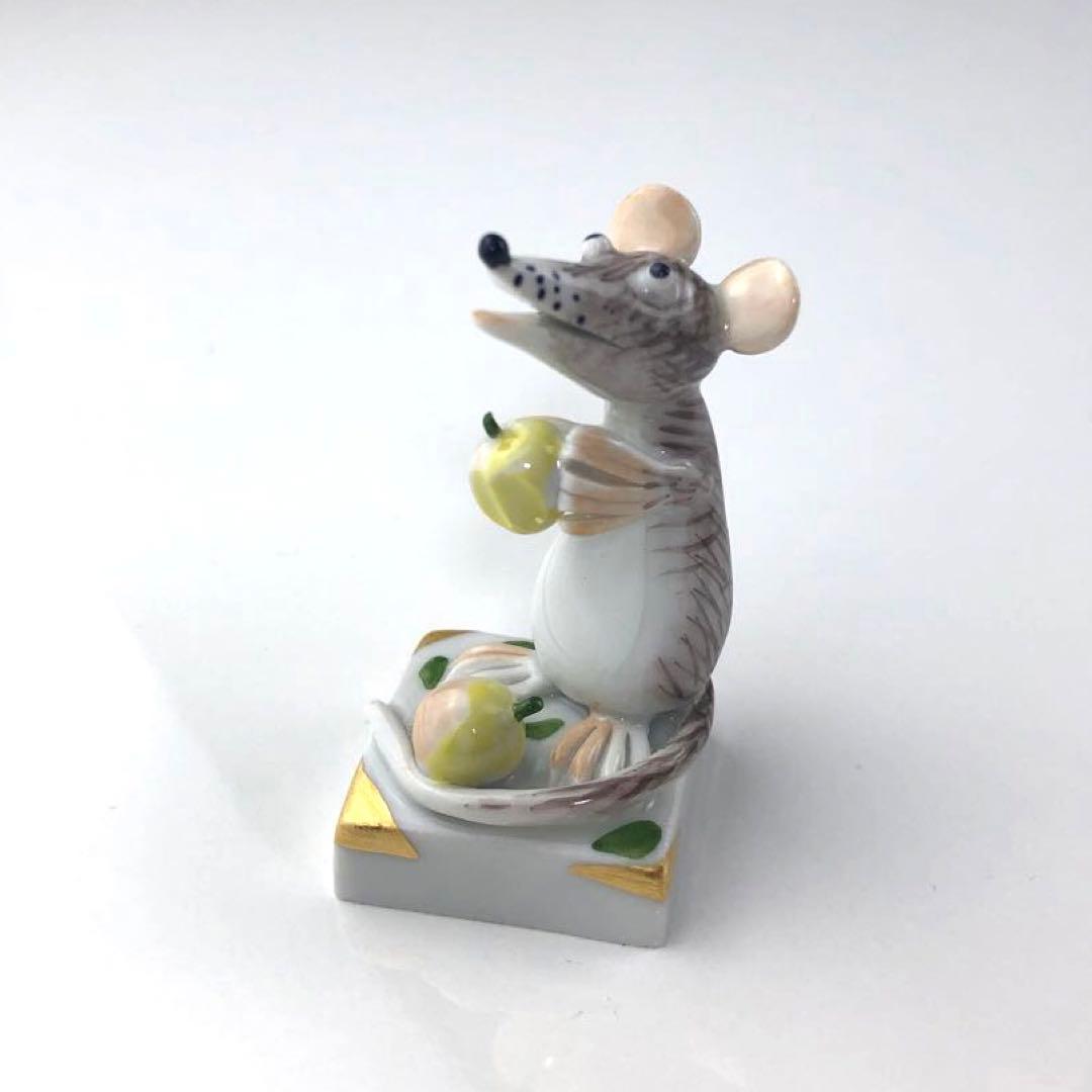 マイセン　ネズミ　置物　マッキー