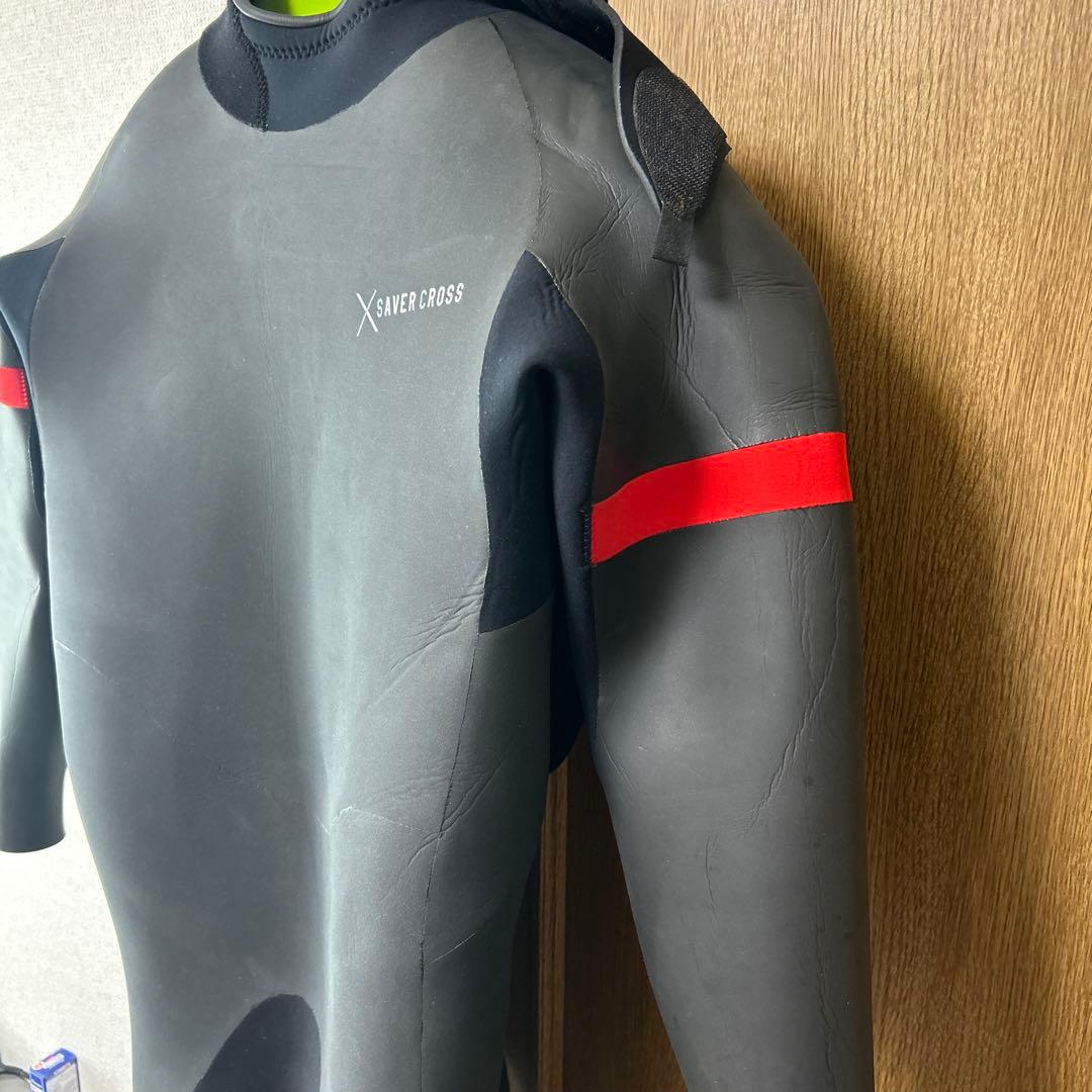 フルオーダーSAVERCROSSセミドライ フルスーツ ブラック/レッド