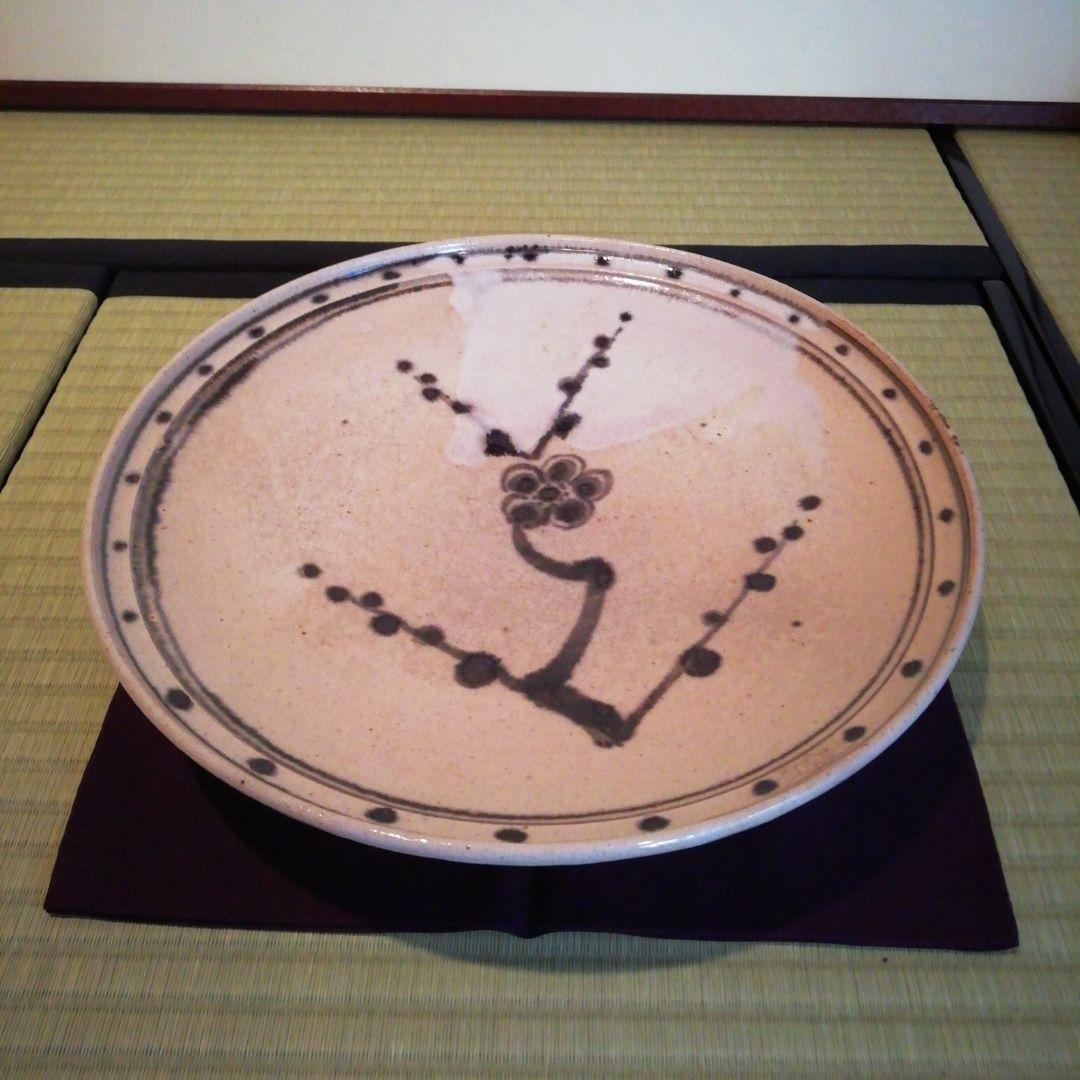 茶道具　清水日呂志　梅平皿　萬古焼　裏千家　表千家
