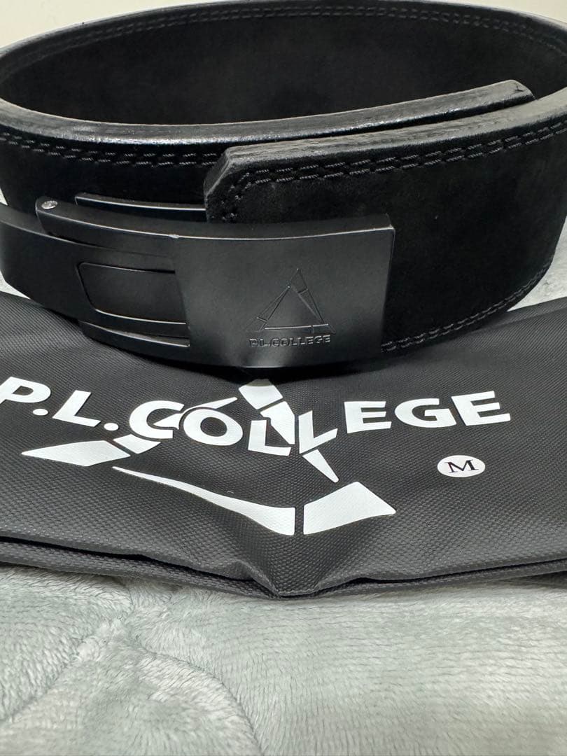 P.L.COLLEGE パワーベルト ブラック　レバーアクション　筋トレ