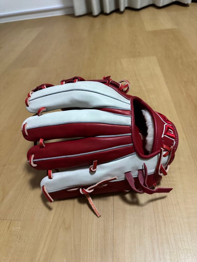 DAVID SHOCK 軟式グローブ 赤/白