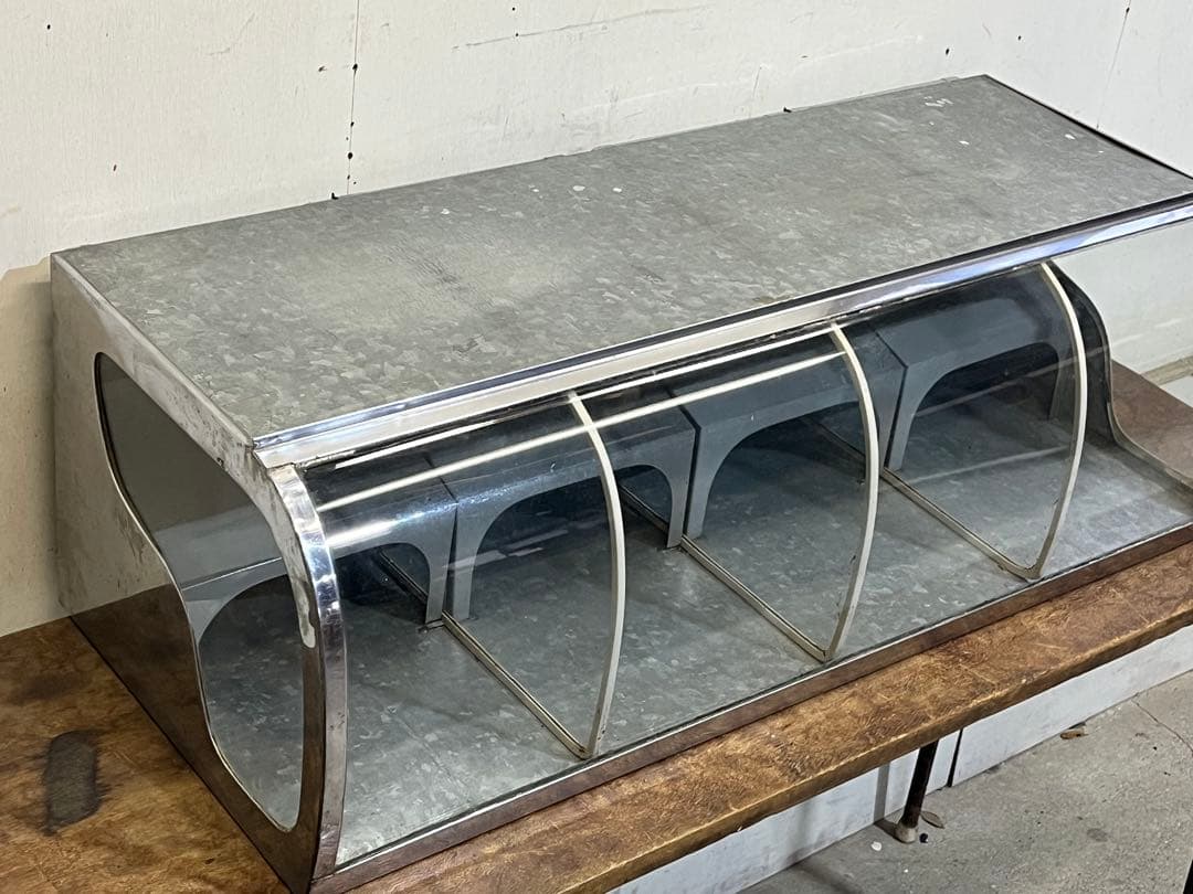 「anma」昭和レトロ 駄菓子屋さんの陳列ケース ブリキショーケース