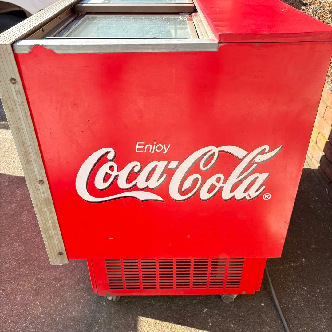 【三菱　激レア】コカ・コーラ 冷蔵ショーケース　オープンタイプクーラー　レトロ