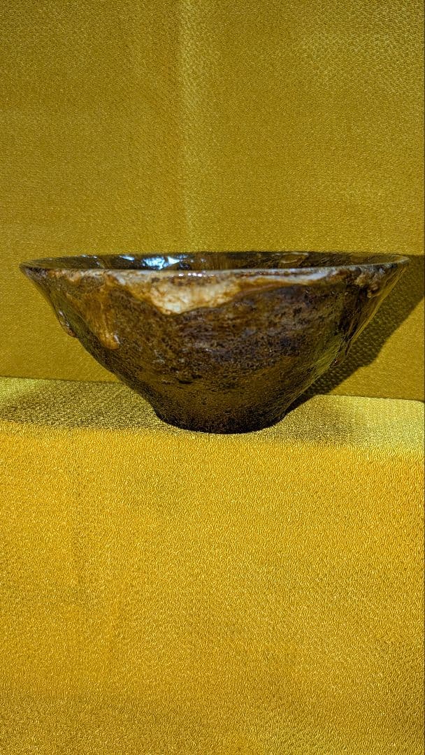 石茶碗、石彫刻茶碗、日本人制作、倉田辰彦作