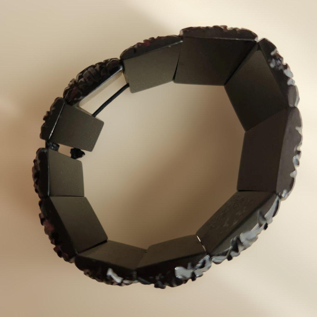 ビクトリア朝　ジェット　ブレスレット　モーニングジュエリー　アンティーク