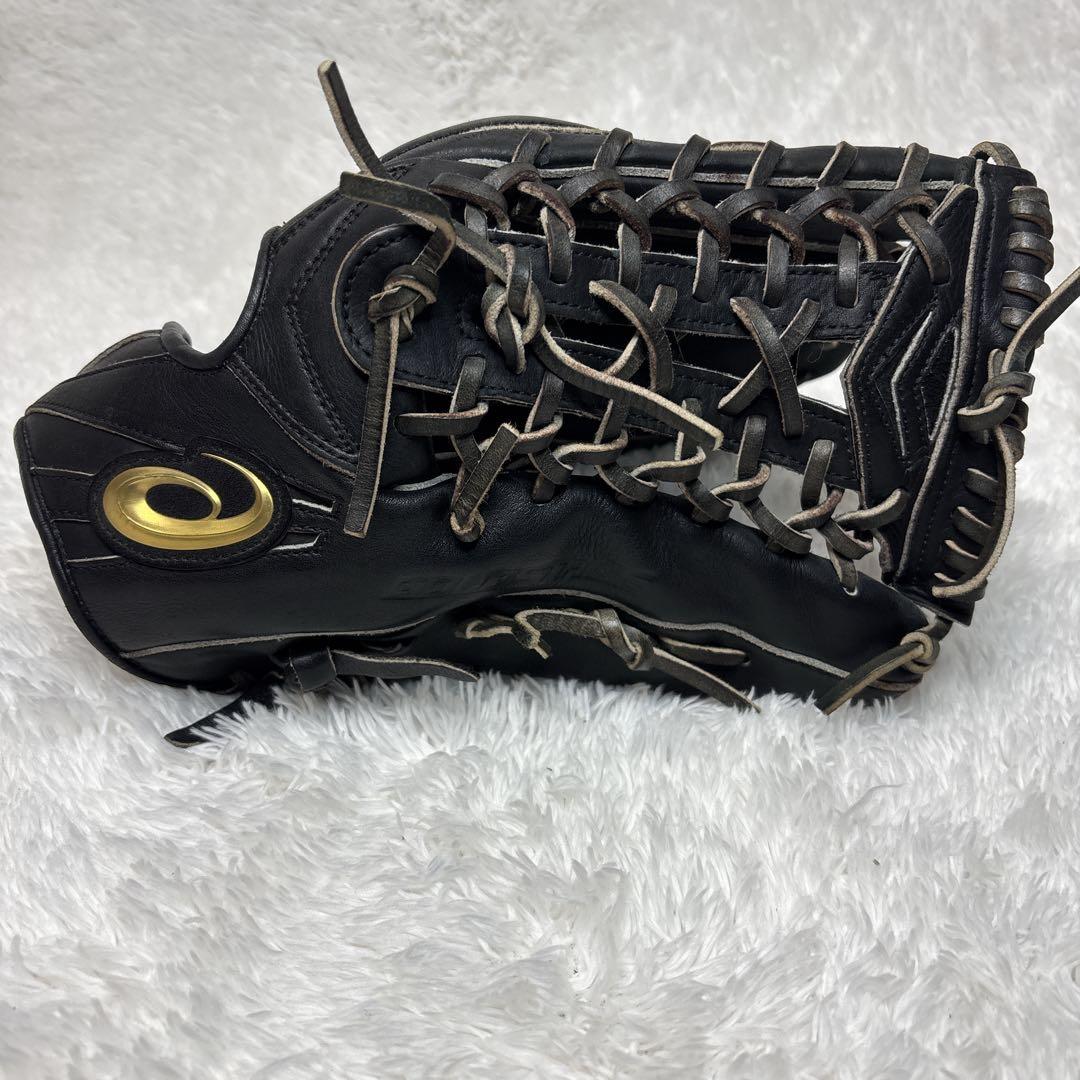 アシックス ゴールドステージ 軟式グローブ　一般用　外野手　ブラック
