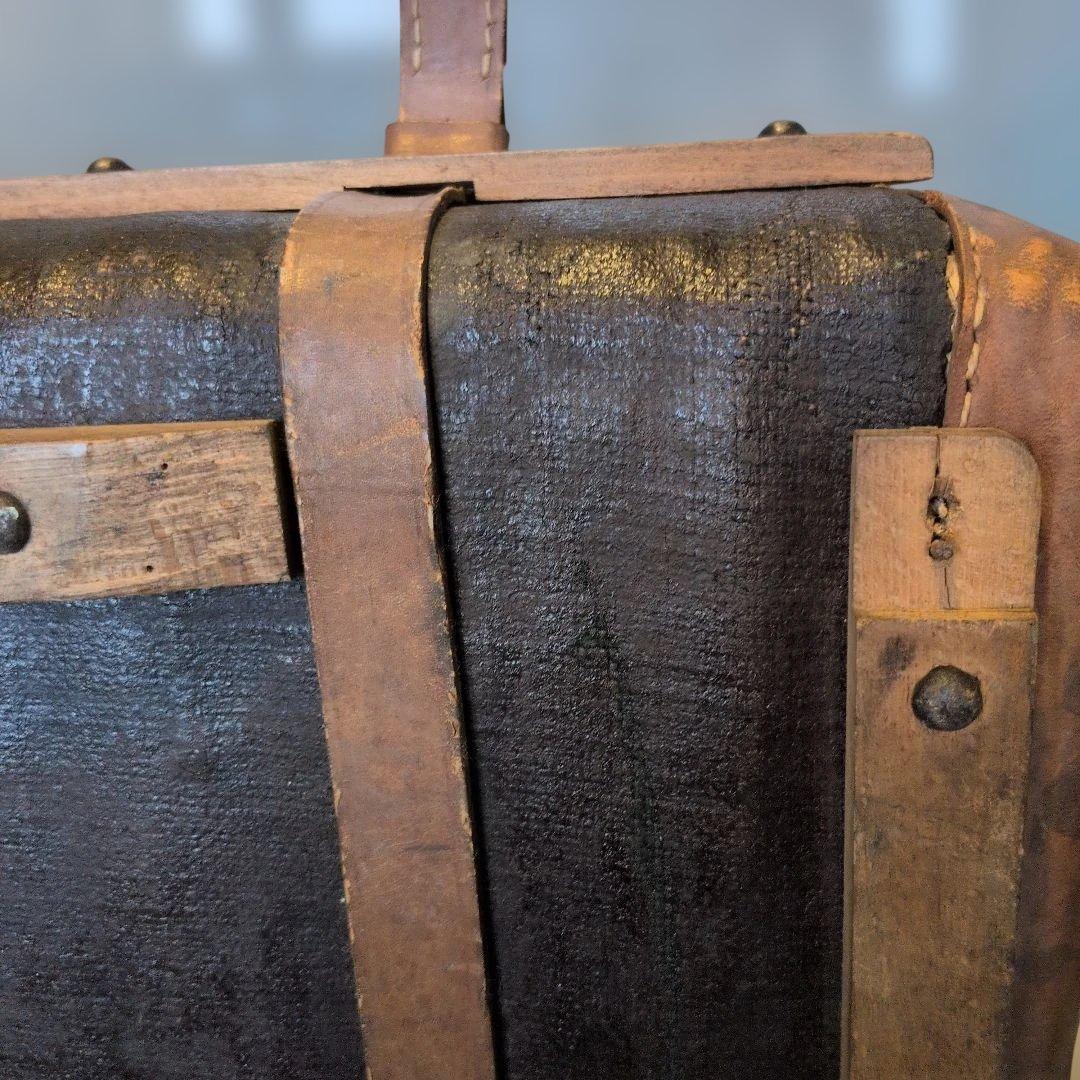 旧日本軍　ヴィンテージ レザー収納トランク