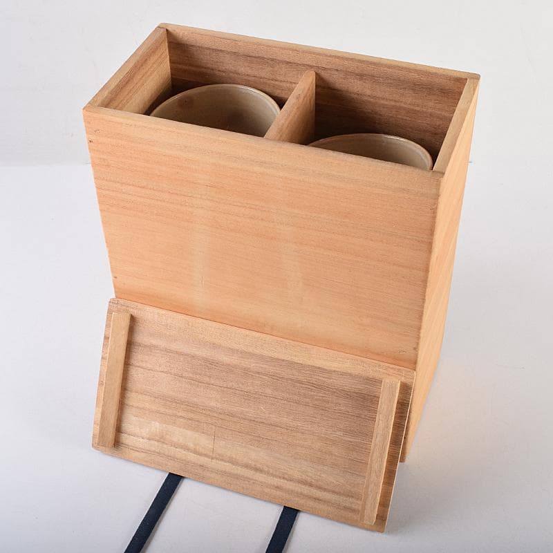 茶道具　赤膚焼　大塩正人造　御本立鶴　数茶碗　八客　共箱　V　R8550B