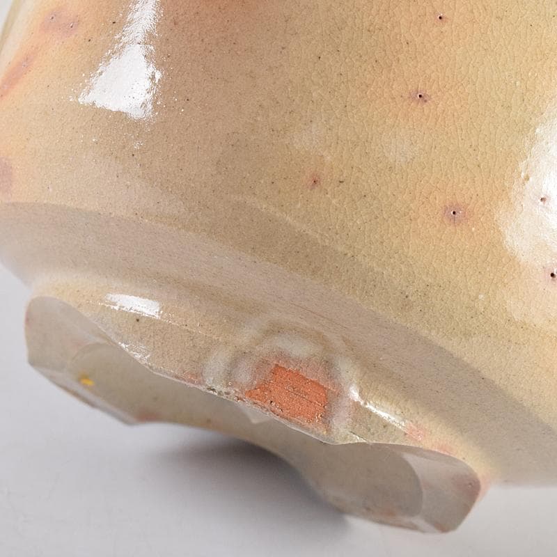 茶道具　赤膚焼　大塩正人造　御本立鶴　数茶碗　八客　共箱　V　R8550B