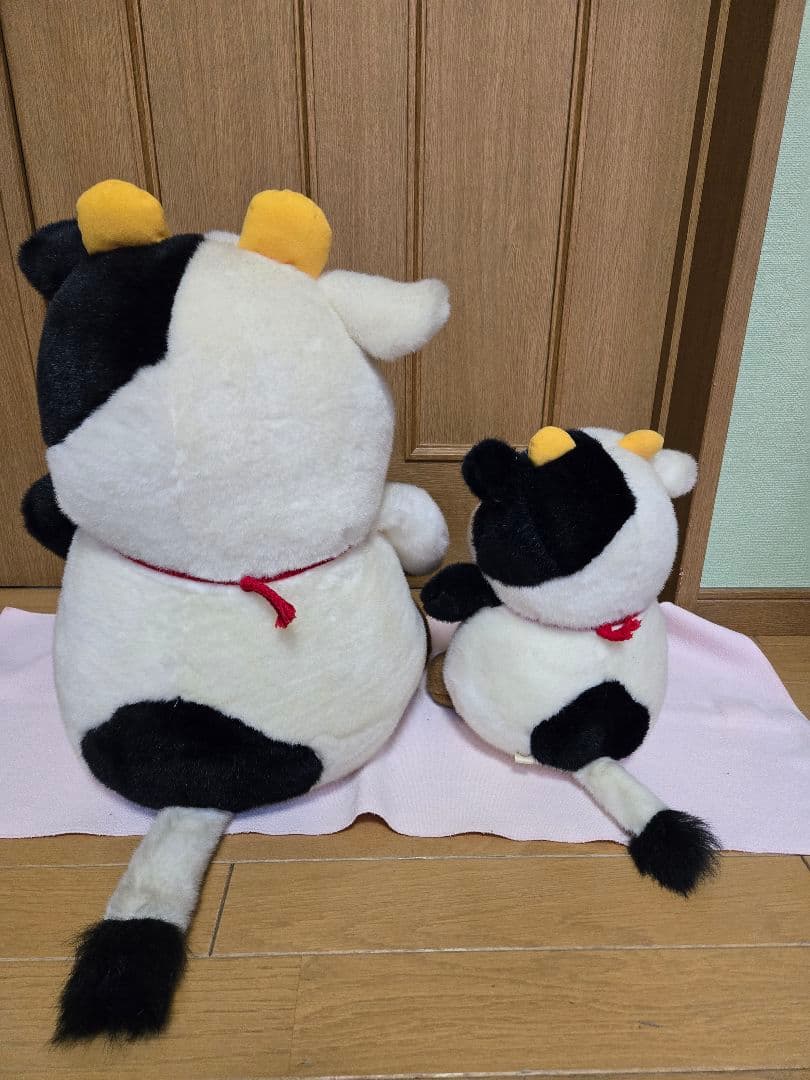 ヒロクンハウス レトロ 牛 ぬいぐるみ　特大　２個セット