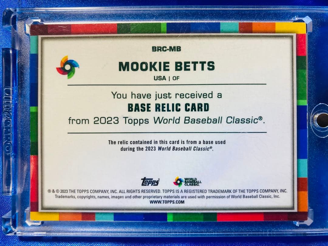 ムーキーベッツ 25枚限定　ベースレリック　Topps 2023 WBC