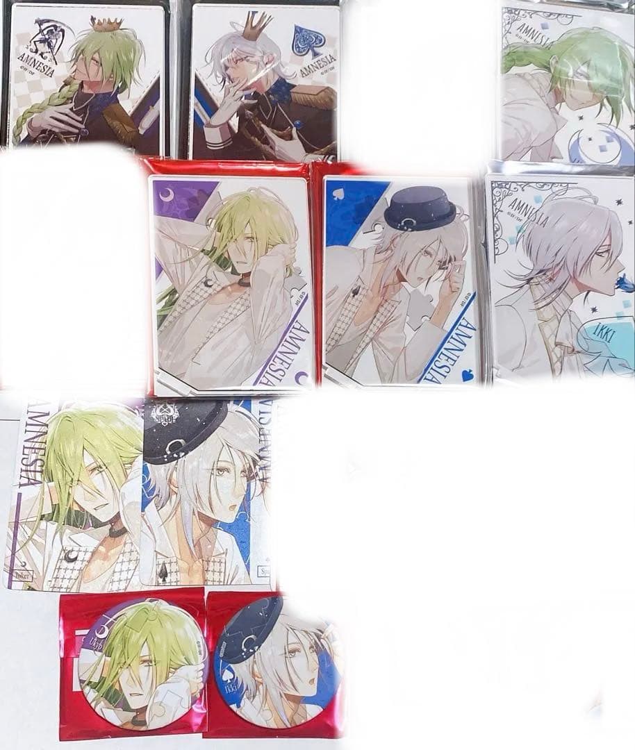 AMNESIA アクリルスタンド マット缶バッジ パールコレクションカード