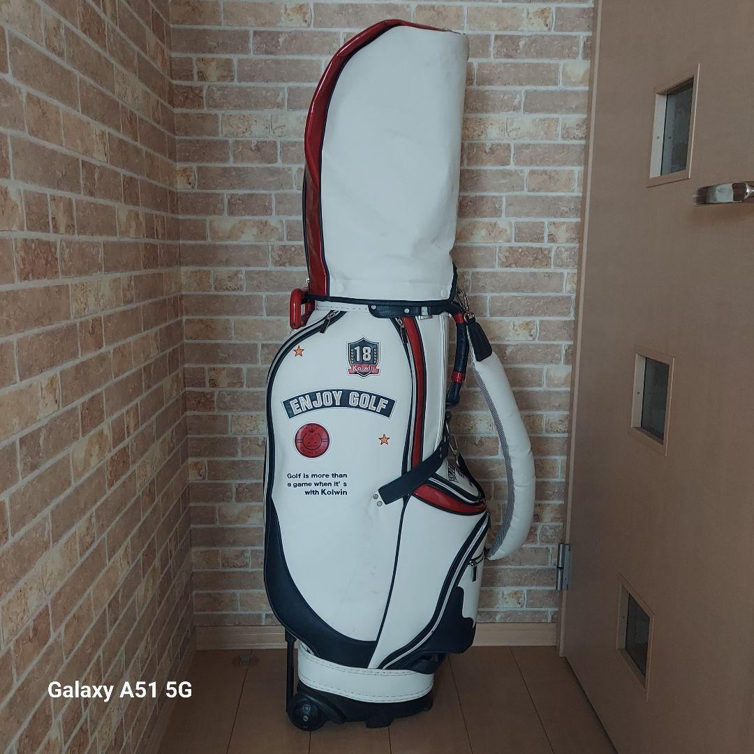 ENJOY GOLF キャディバッグ ホワイト/レッド