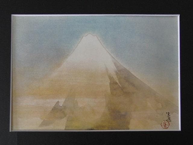 前田青邨、『富士』、希少な豪華限定・額装用画集より、新品額装付、巨匠