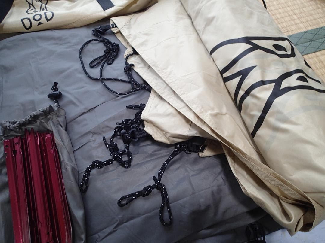 DOD ワンポールテントS（1度のみ使用）＆グランドシート(未使用品） のセット