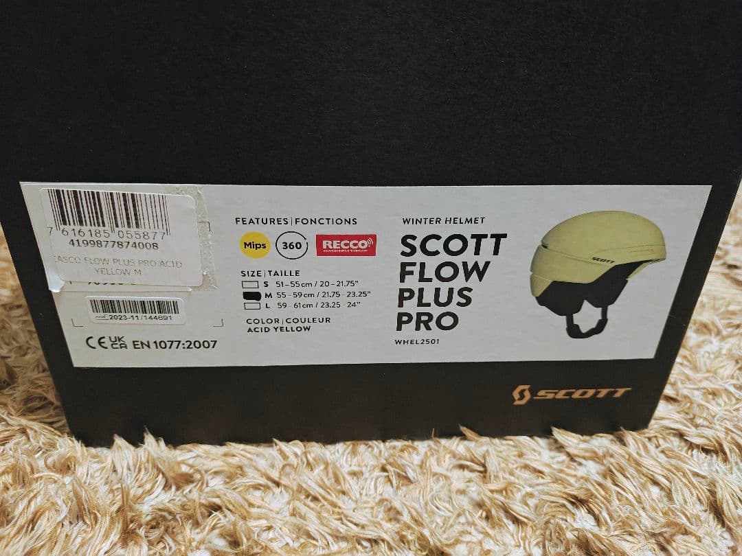 SCOTT Flow Pro Mips ヘルメット ライトグリーン M