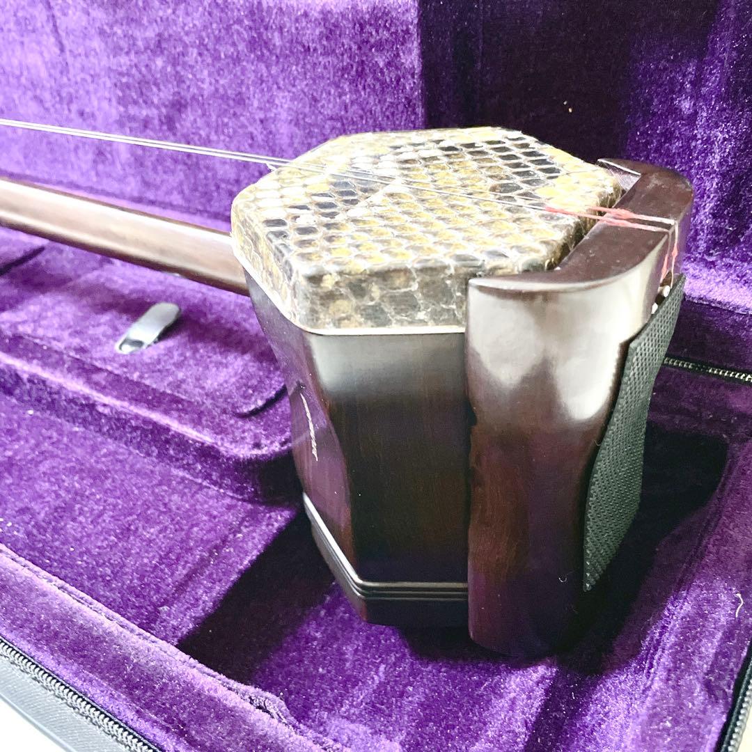 【状態良品✨】古月琴坊 ER-400 二胡 紅木 ニシキヘビ皮 セミハードケース