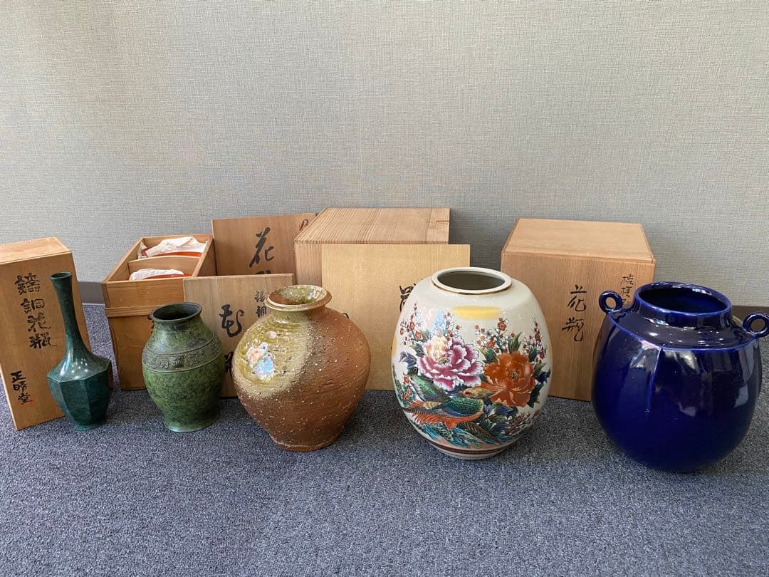 手描き陶器 おまとめ　花瓶　工芸品　漆器