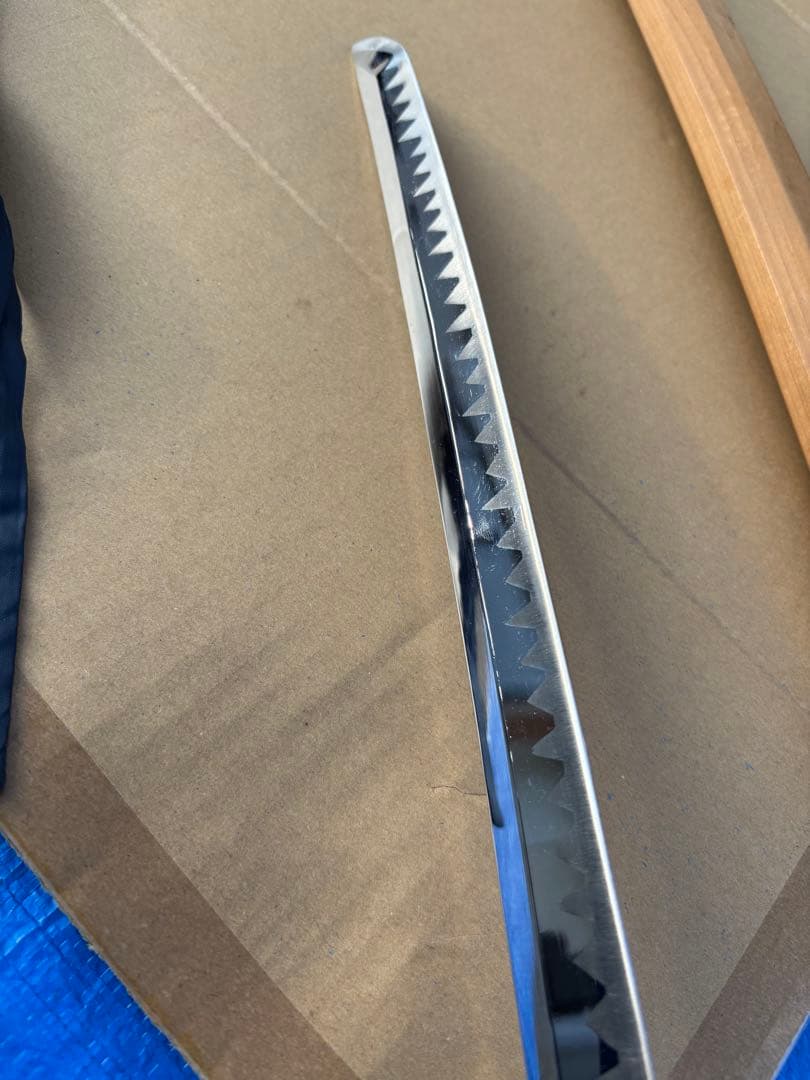 模造刀 白鞘 日本刀　美品　日本刀 波刃 木製柄