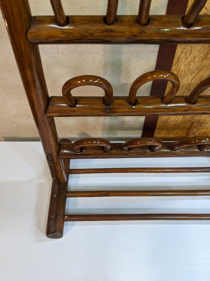 籐　ラタン　スリッパ立て　レトロ　アンティーク