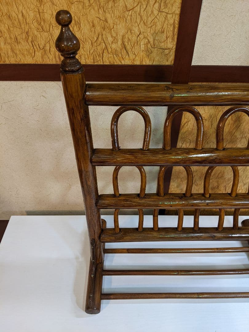 籐　ラタン　スリッパ立て　レトロ　アンティーク