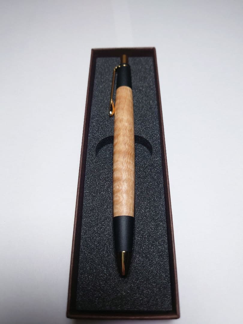 ボナン　ボナンペン　栃縮杢　真鍮金具　芯径0.5 シャープペンシル