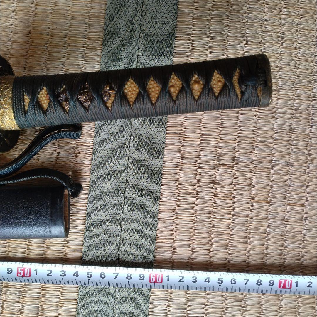 【大小】模造刀 模擬刀 2本 武具 置物 演劇 コスプレ 鍔 黒鞘