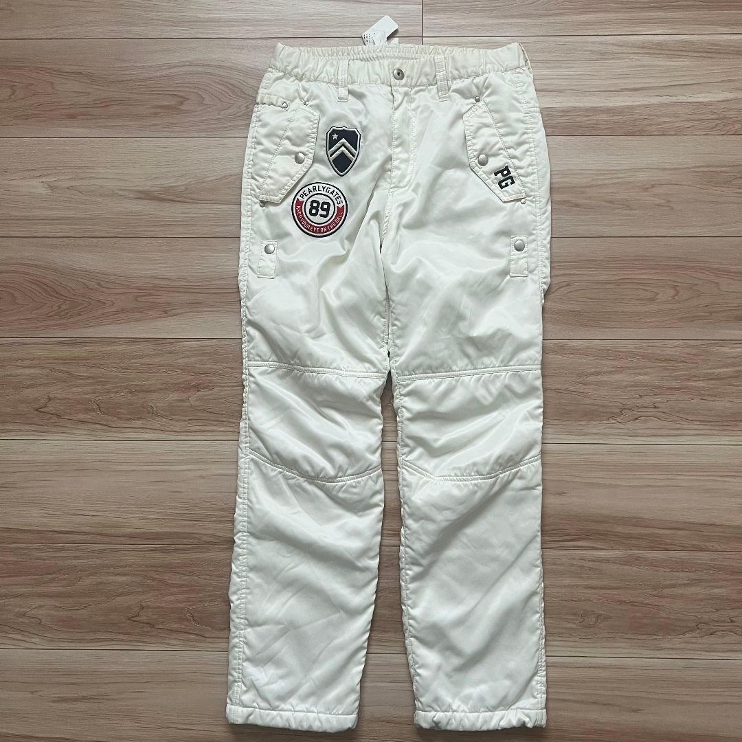 PEARLY GATES パーリーゲイツ　中綿パンツ　メンズ　白　ホワイト　4