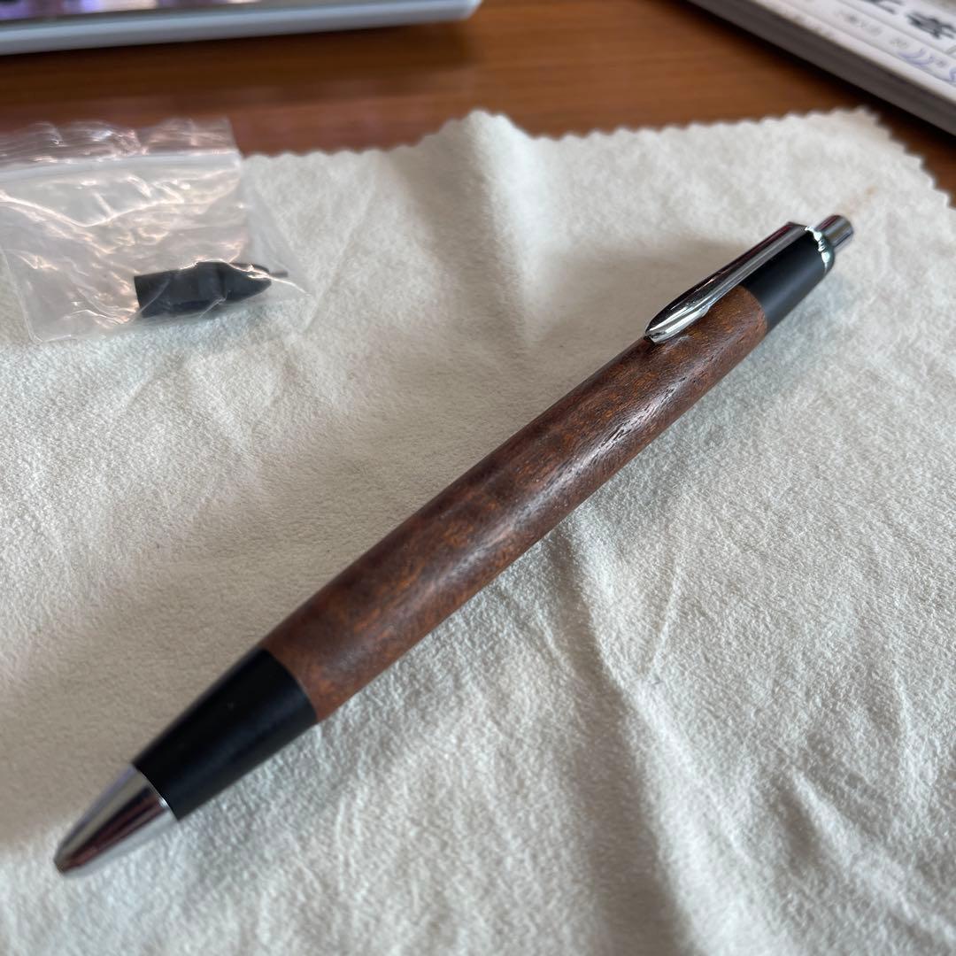 野原工芸　新型シャーペン　サペリ杢　クリップ旧型