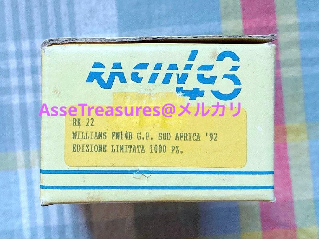 当時モノ Racing43 1/43 ウィリアムズ・ルノー FW14B