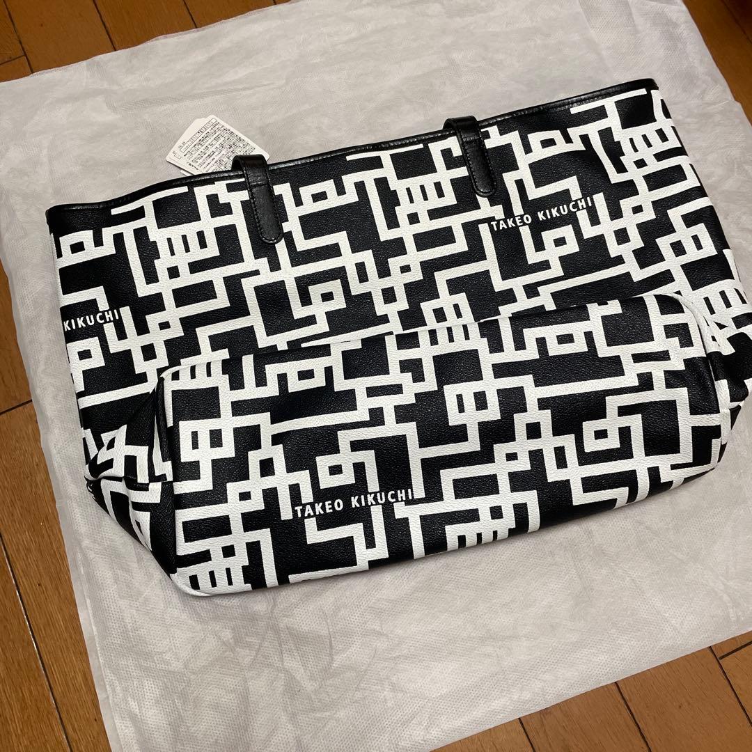 TAKEO KIKUCHI 幾何学模様トートバッグ